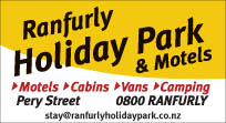 Ranfurly Holiday Park new street signs